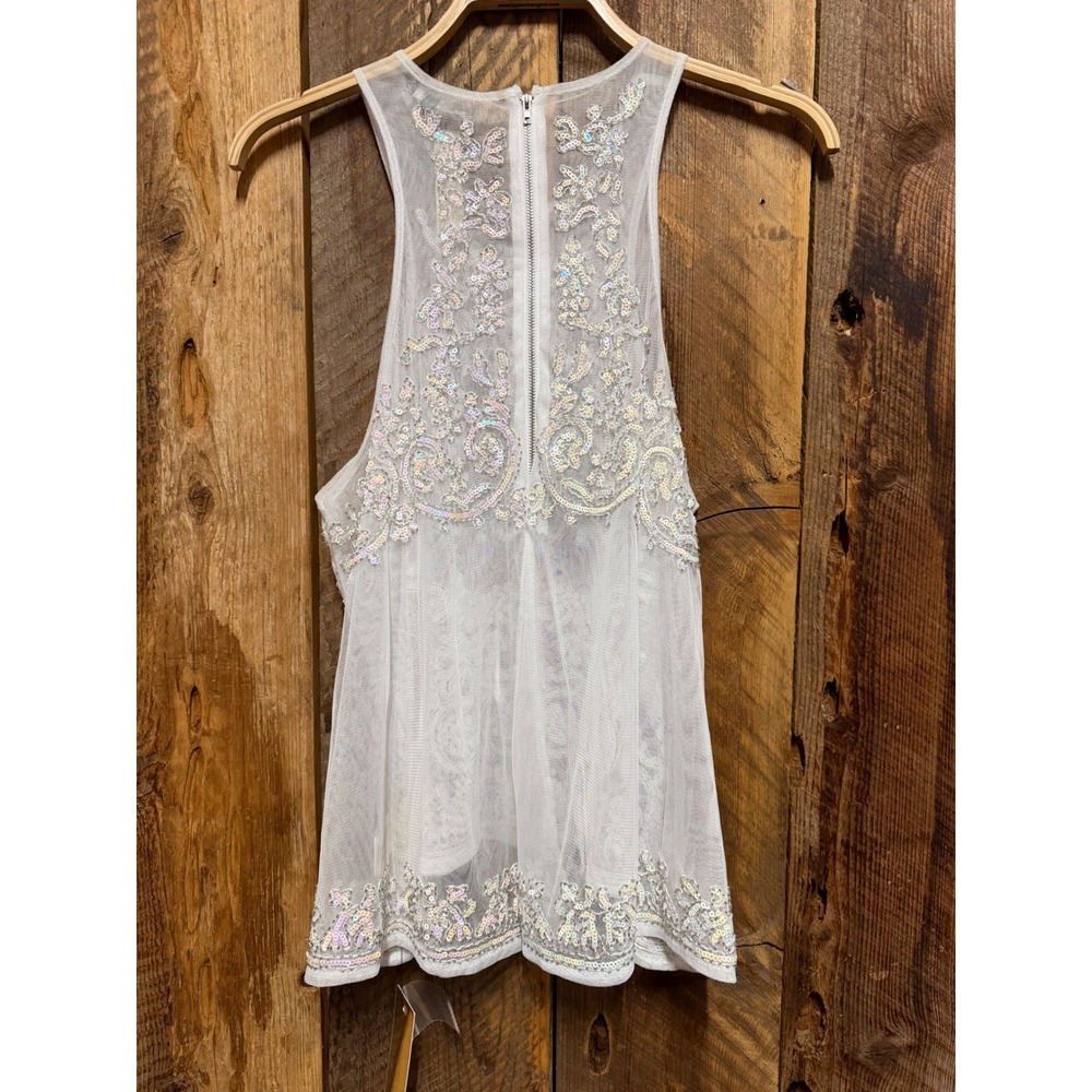 Mesh Sequin Tunic Top Women's L Fairycore Whimsigoth Ethereal Festival Y2K - Picture 2 of 10
